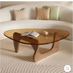 Intricate Center Table with Glass Top